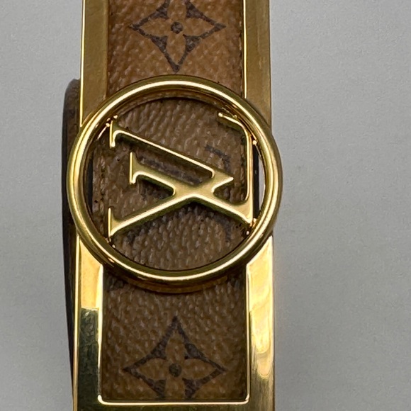 ?Authentic LOUIS VUITTON Reverse Monogram Dauphine Belt size 80/32 main image 5
